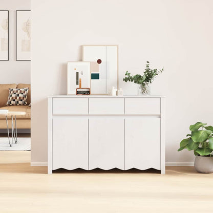 Sideboard Drammen Weiß 114 x 43 x 75.5 cm Massivholz Kiefer