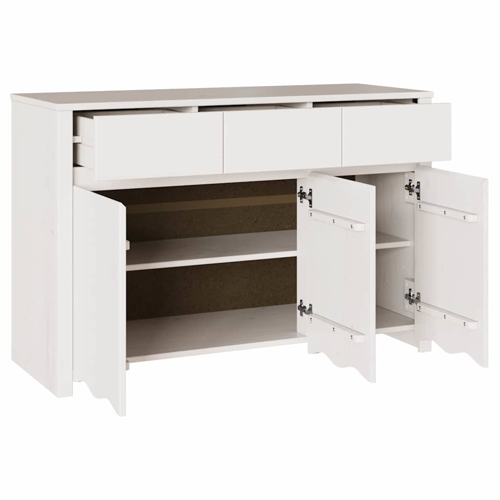 Sideboard Drammen Weiß 114 x 43 x 75.5 cm Massivholz Kiefer