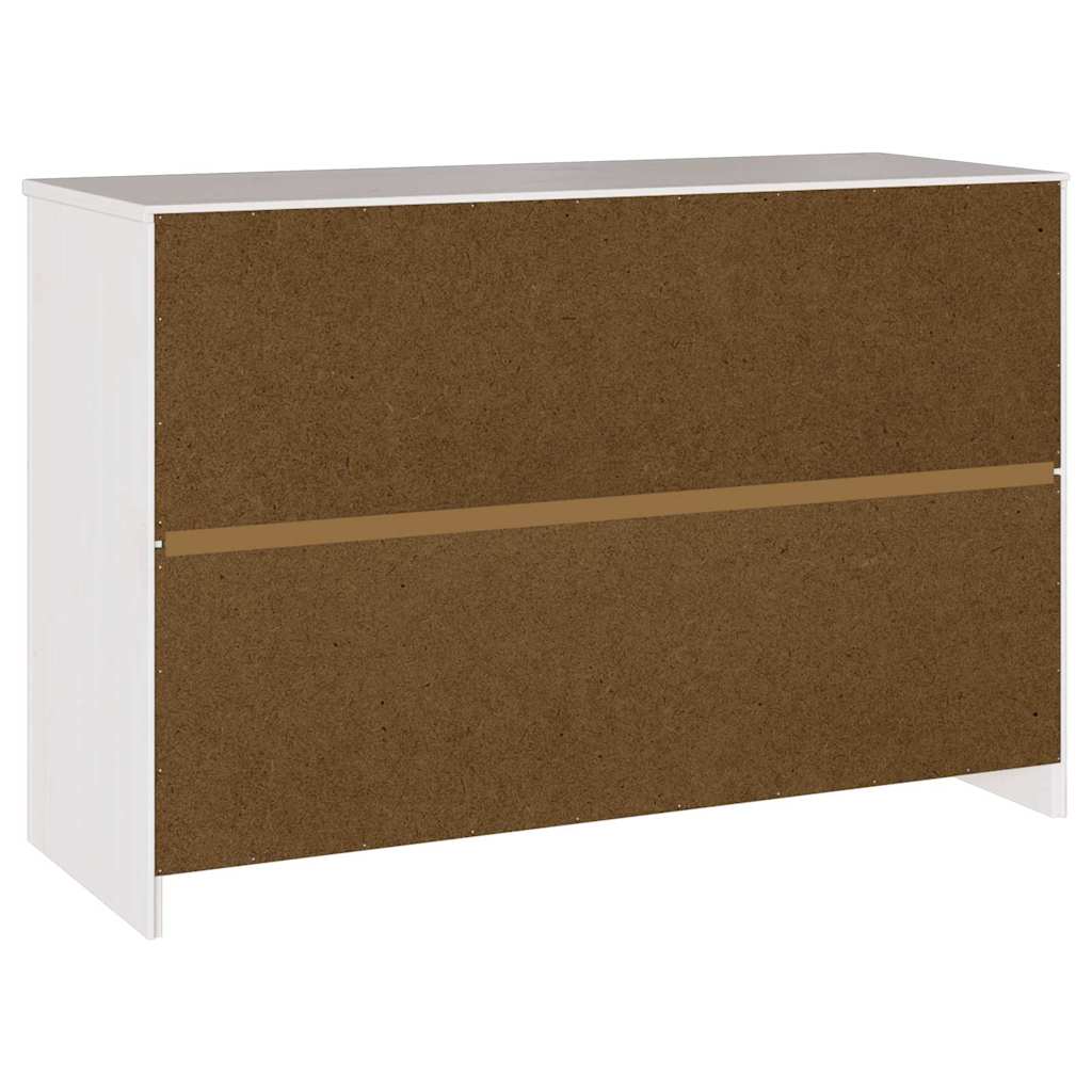 Sideboard Drammen Weiß 114 x 43 x 75.5 cm Massivholz Kiefer