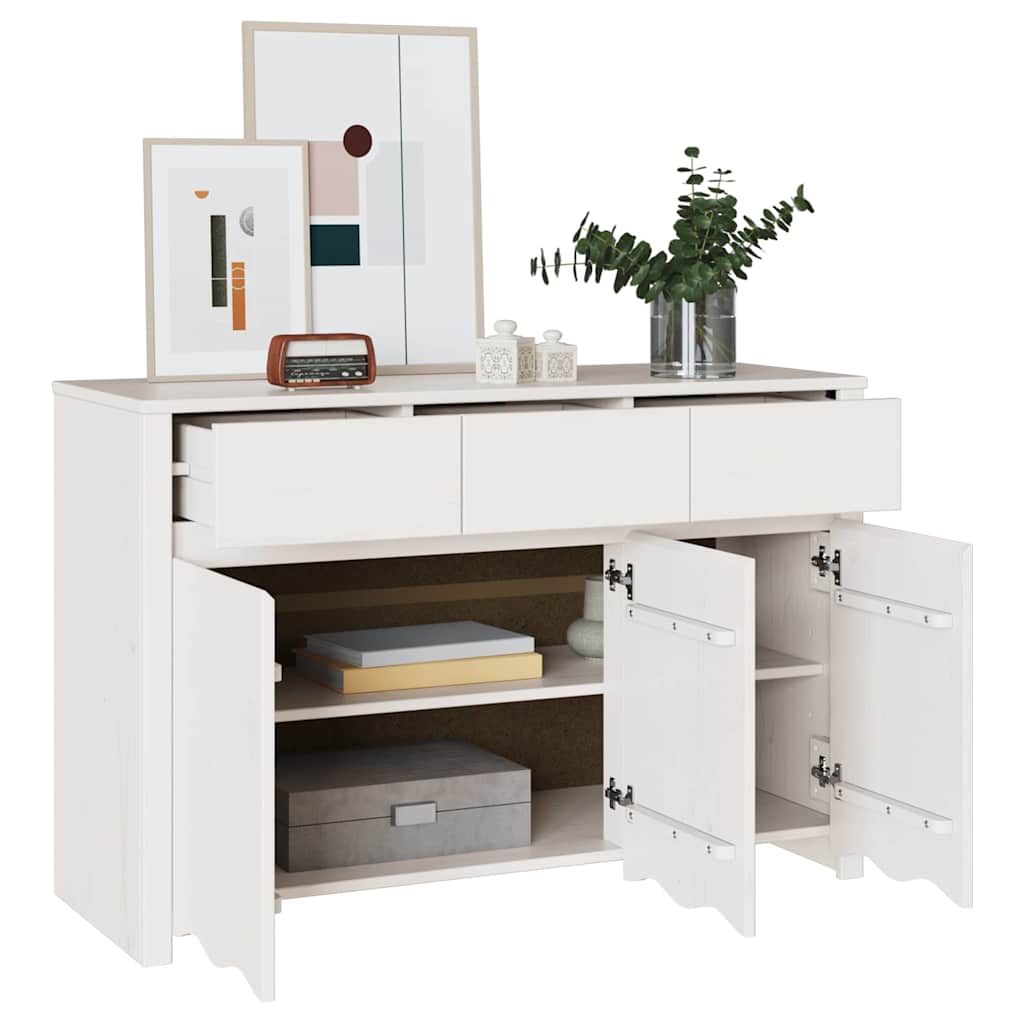 Sideboard Drammen Weiß 114 x 43 x 75.5 cm Massivholz Kiefer