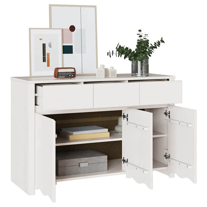 Sideboard Drammen Weiß 114 x 43 x 75.5 cm Massivholz Kiefer