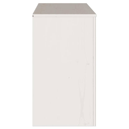 Sideboard Drammen Weiß 114 x 43 x 75.5 cm Massivholz Kiefer