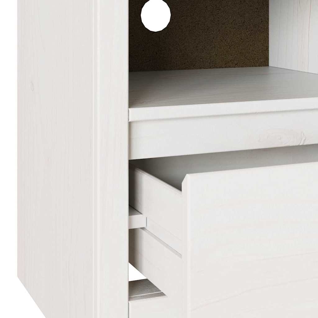 TV-Schrank Drammen Weiß 99 x 43 x 55 cm Massivholz Kiefer