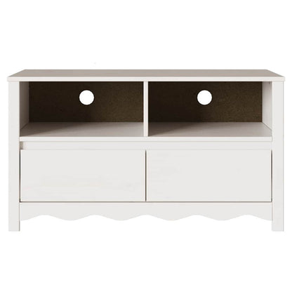 TV-Schrank Drammen Weiß 99 x 43 x 55 cm Massivholz Kiefer
