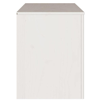 TV-Schrank Drammen Weiß 99 x 43 x 55 cm Massivholz Kiefer