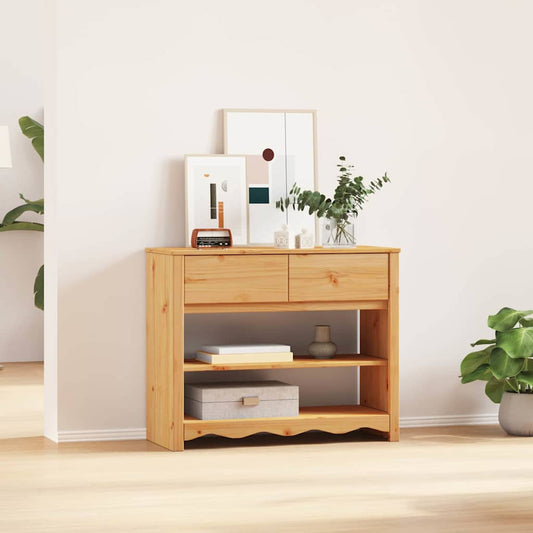 Konsolentisch Drammen Eiche 89,5 x 37 x 73 cm Massivholz Kiefer