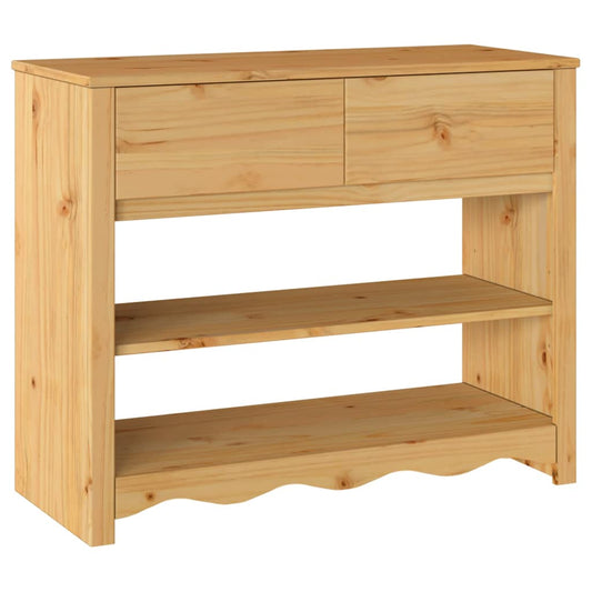 Konsolentisch Drammen Eiche 89,5 x 37 x 73 cm Massivholz Kiefer