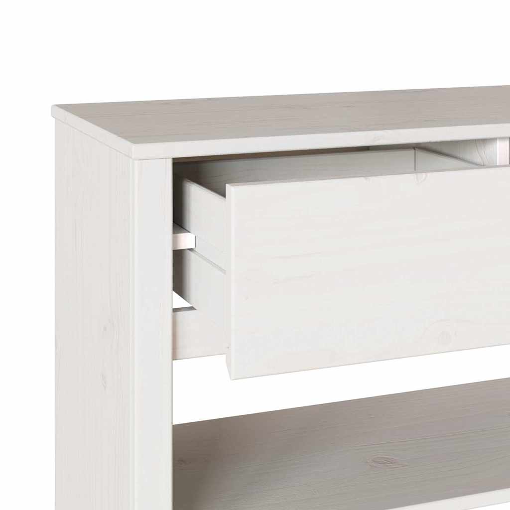 Konsolentisch Drammen Weiß 89,5 x 37 x 73 cm Massivholz Kiefer
