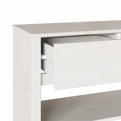 Konsolentisch Drammen Weiß 89,5 x 37 x 73 cm Massivholz Kiefer