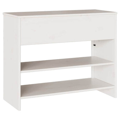 Konsolentisch Drammen Weiß 89,5 x 37 x 73 cm Massivholz Kiefer