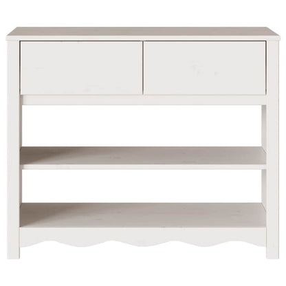 Konsolentisch Drammen Weiß 89,5 x 37 x 73 cm Massivholz Kiefer