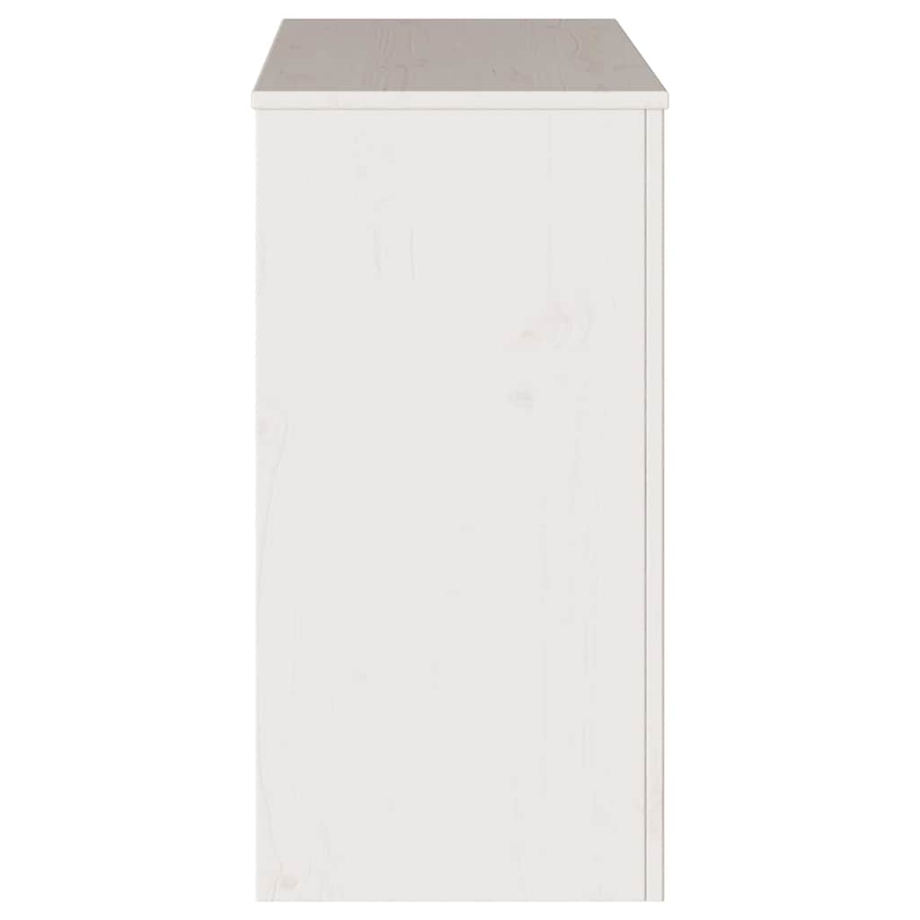 Konsolentisch Drammen Weiß 89,5 x 37 x 73 cm Massivholz Kiefer
