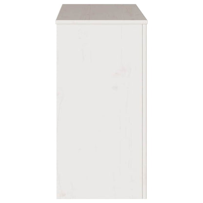 Konsolentisch Drammen Weiß 89,5 x 37 x 73 cm Massivholz Kiefer