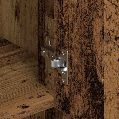 Wandschrank mit Regal Altholz 80 x 33 x 80 cm Holzwerkstoff