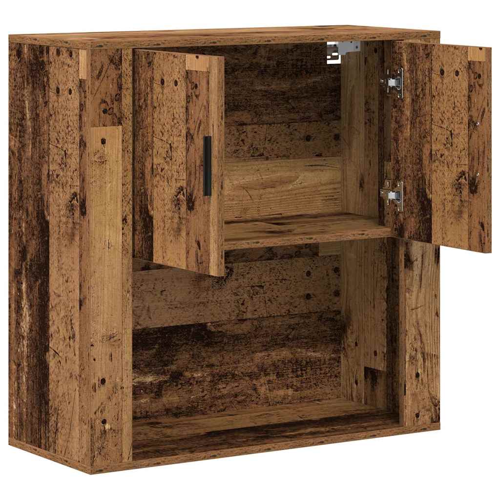 Wandschrank mit Regal Altholz 80 x 33 x 80 cm Holzwerkstoff