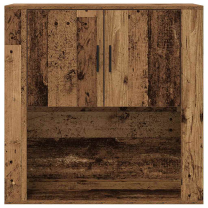 Wandschrank mit Regal Altholz 80 x 33 x 80 cm Holzwerkstoff