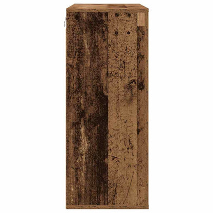 Wandschrank mit Regal Altholz 80 x 33 x 80 cm Holzwerkstoff