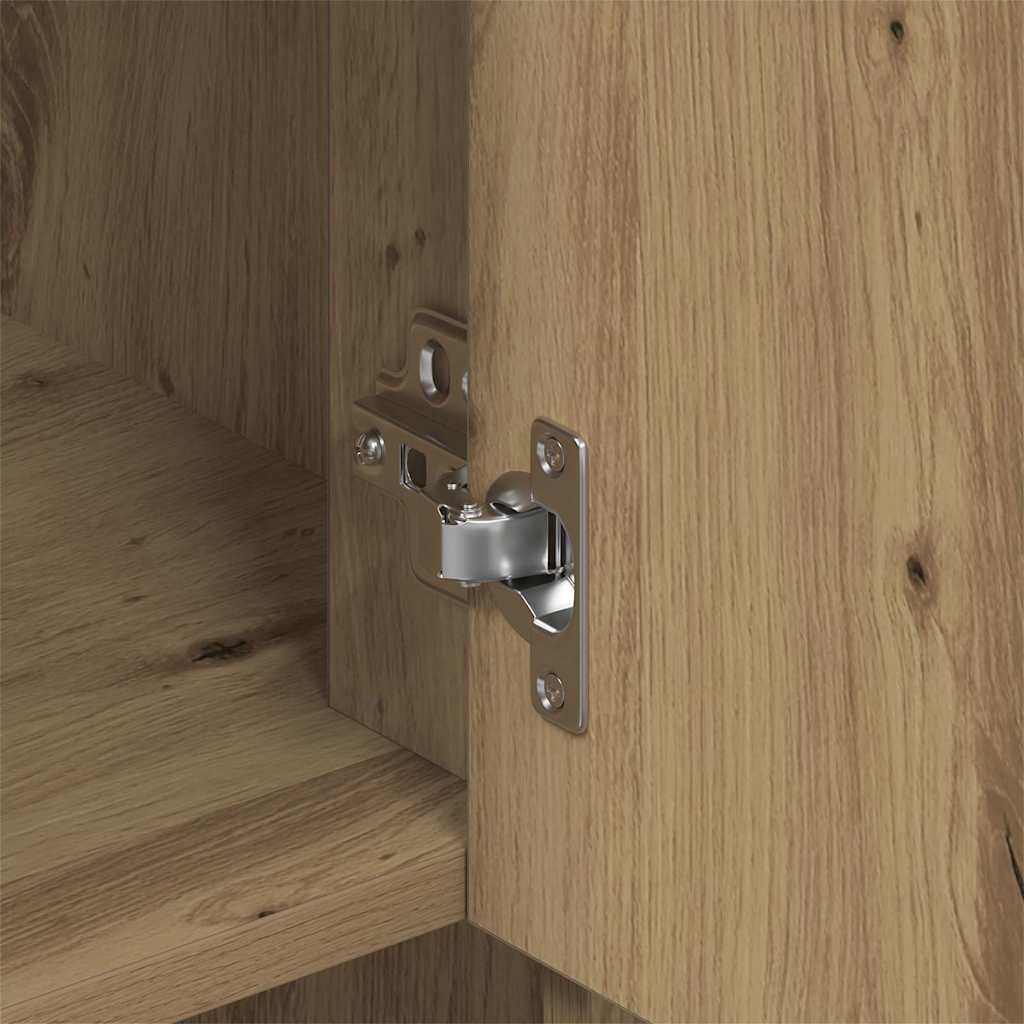 Wandschrank mit Tür Artisan-Eiche 80 x 33 x 80 cm Holzwerkstoff