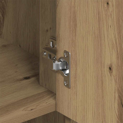 Wandschrank mit Tür Artisan-Eiche 80 x 33 x 80 cm Holzwerkstoff