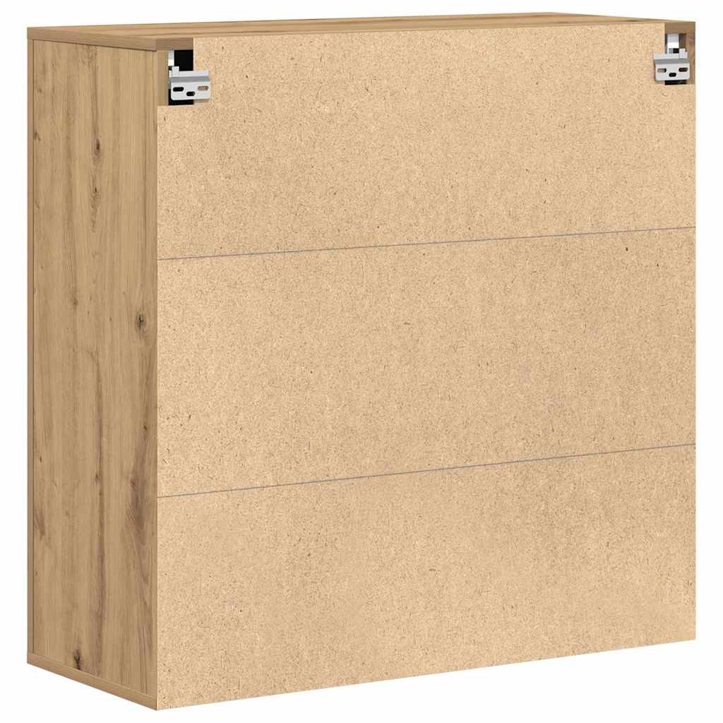 Wandschrank mit Tür Artisan-Eiche 80 x 33 x 80 cm Holzwerkstoff