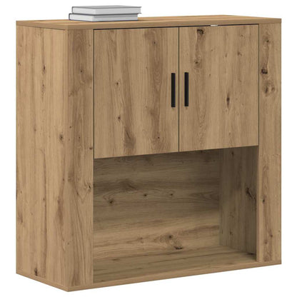 Wandschrank mit Tür Artisan-Eiche 80 x 33 x 80 cm Holzwerkstoff