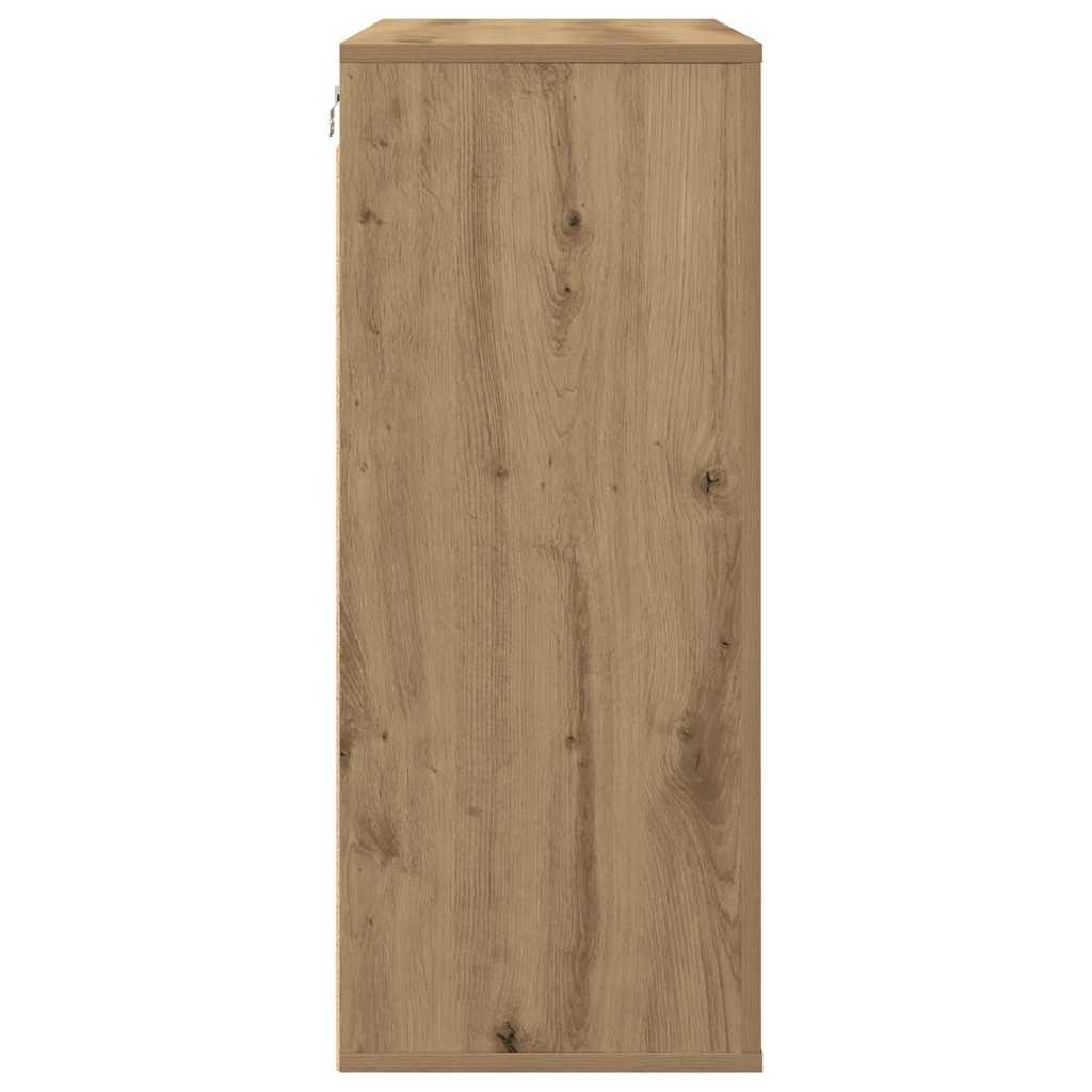Wandschrank mit Tür Artisan-Eiche 80 x 33 x 80 cm Holzwerkstoff