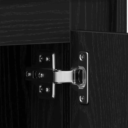 Moderner Buffet Sideboard Schwarze Eiche 80 x 34 x 75 cm