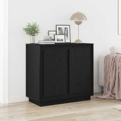 Moderner Buffet Sideboard Schwarze Eiche 80 x 34 x 75 cm