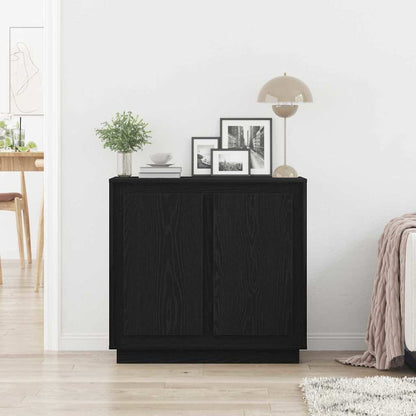 Moderner Buffet Sideboard Schwarze Eiche 80 x 34 x 75 cm