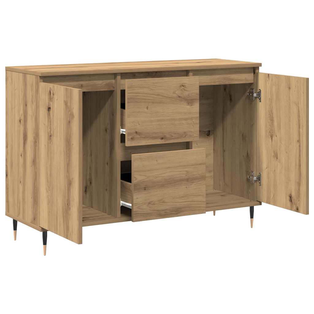 Sideboard Eiche handwerklich 101,5 x 35 x 70 cm Holzwerkstoff