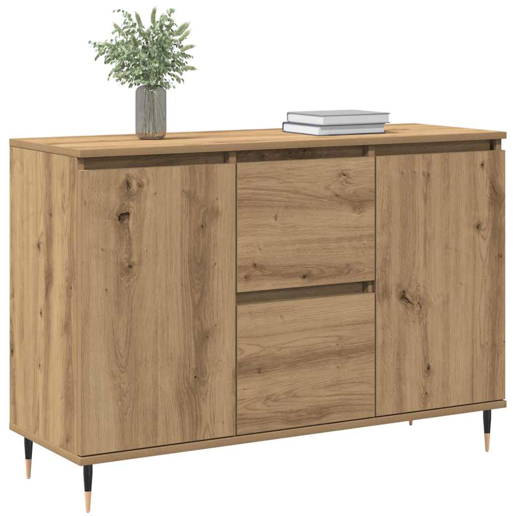 Sideboard Eiche handwerklich 101,5 x 35 x 70 cm Holzwerkstoff