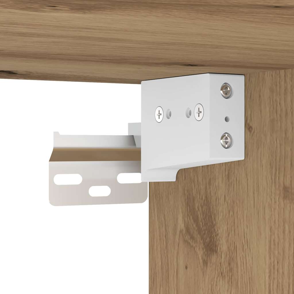TV-Wandregal Eiche handwerklich 100 x 30 x 30 cm Holzwerkstoff