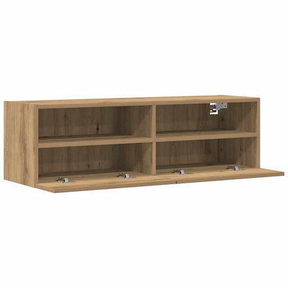 TV-Wandregal Eiche handwerklich 100 x 30 x 30 cm Holzwerkstoff