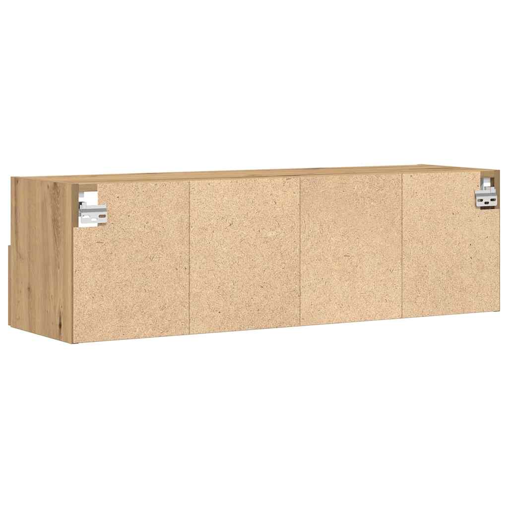 TV-Wandregal Eiche handwerklich 100 x 30 x 30 cm Holzwerkstoff