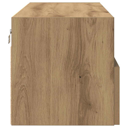 TV-Wandregal Eiche handwerklich 100 x 30 x 30 cm Holzwerkstoff