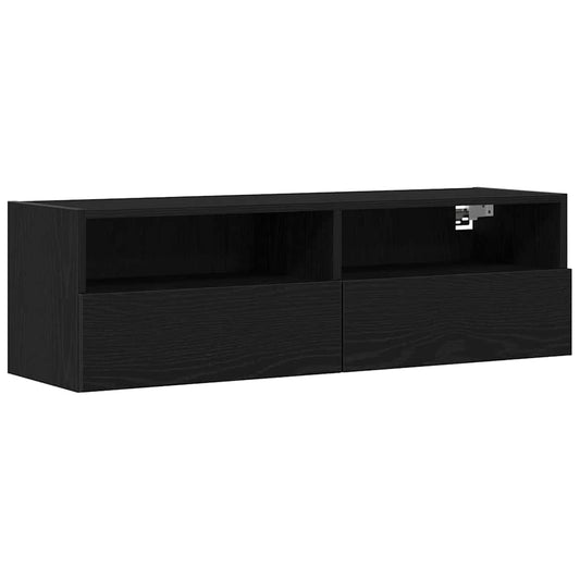 TV-Wandregal Schwarze Eiche 100 x 30 x 30 cm Holzwerkstoff