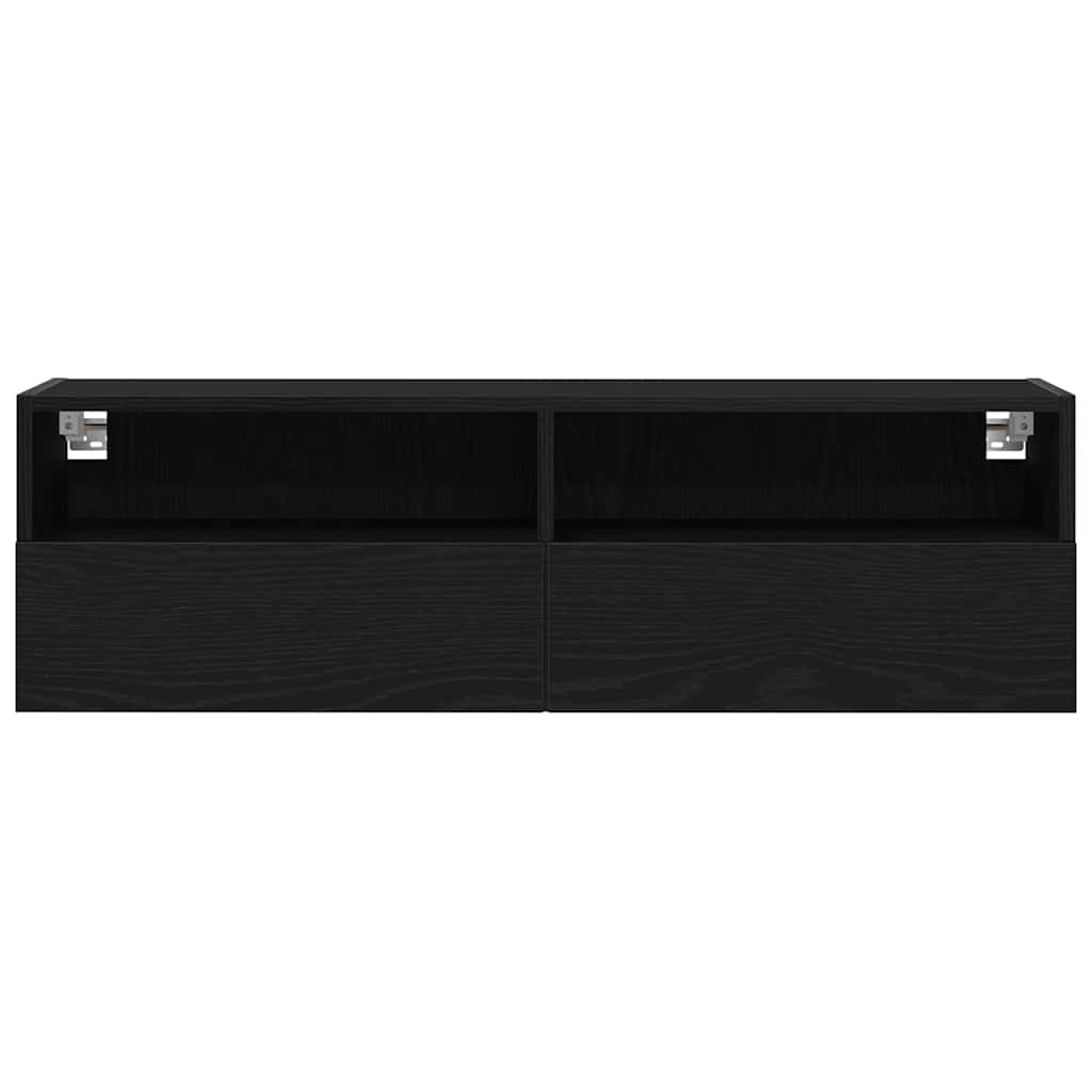 TV-Wandregal Schwarze Eiche 100 x 30 x 30 cm Holzwerkstoff