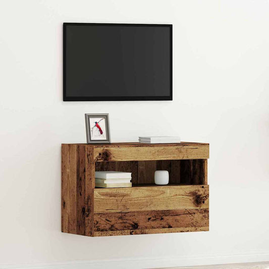 TV-Wandregal Wandmontiert Altholz 60 x 30 x 40 cm Holzwerkstoff