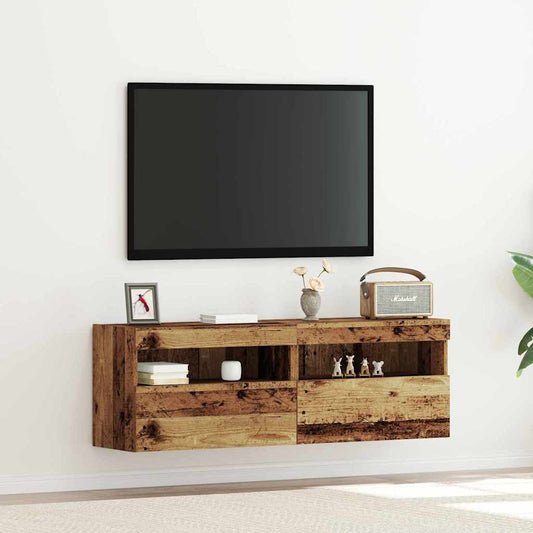 TV-Wandregal Wandmontiert Altholz 60 x 30 x 40 cm Holzwerkstoff