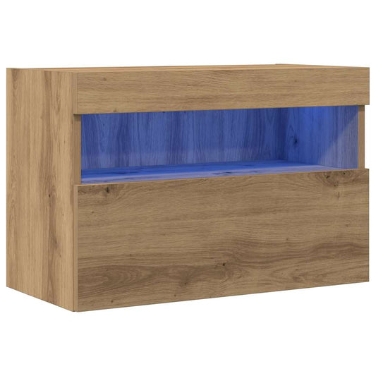 TV-Wandregal Eiche handwerklich 60 x 30 x 40 cm Holzwerkstoff