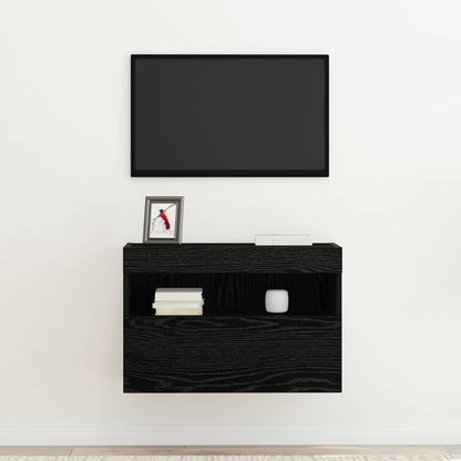 TV-Wandregal Schwarze Eiche 60 x 30 x 40 cm Holzwerkstoff