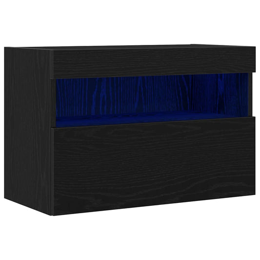 TV-Wandregal Schwarze Eiche 60 x 30 x 40 cm Holzwerkstoff