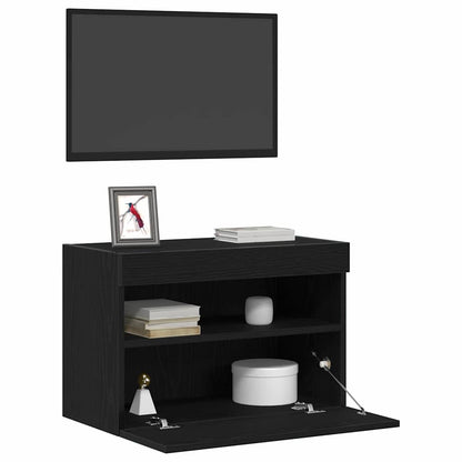 TV-Wandregal Schwarze Eiche 60 x 30 x 40 cm Holzwerkstoff