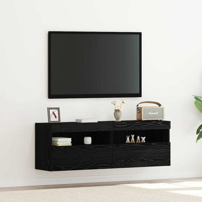 TV-Wandregal Schwarze Eiche 60 x 30 x 40 cm Holzwerkstoff