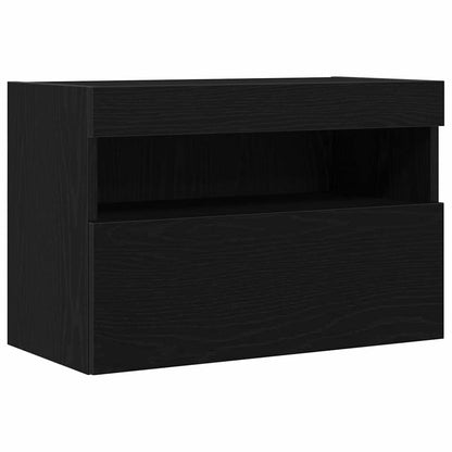 TV-Wandregal Schwarze Eiche 60 x 30 x 40 cm Holzwerkstoff