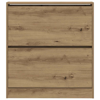 Schuhschrank Räuchereiche 80 x 21 x 87.5 cm Holzwerkstoff