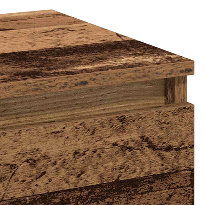 Nachttisch mit Schubladen Altholz 40 x 35 x 70 cm Holzwerkstoff