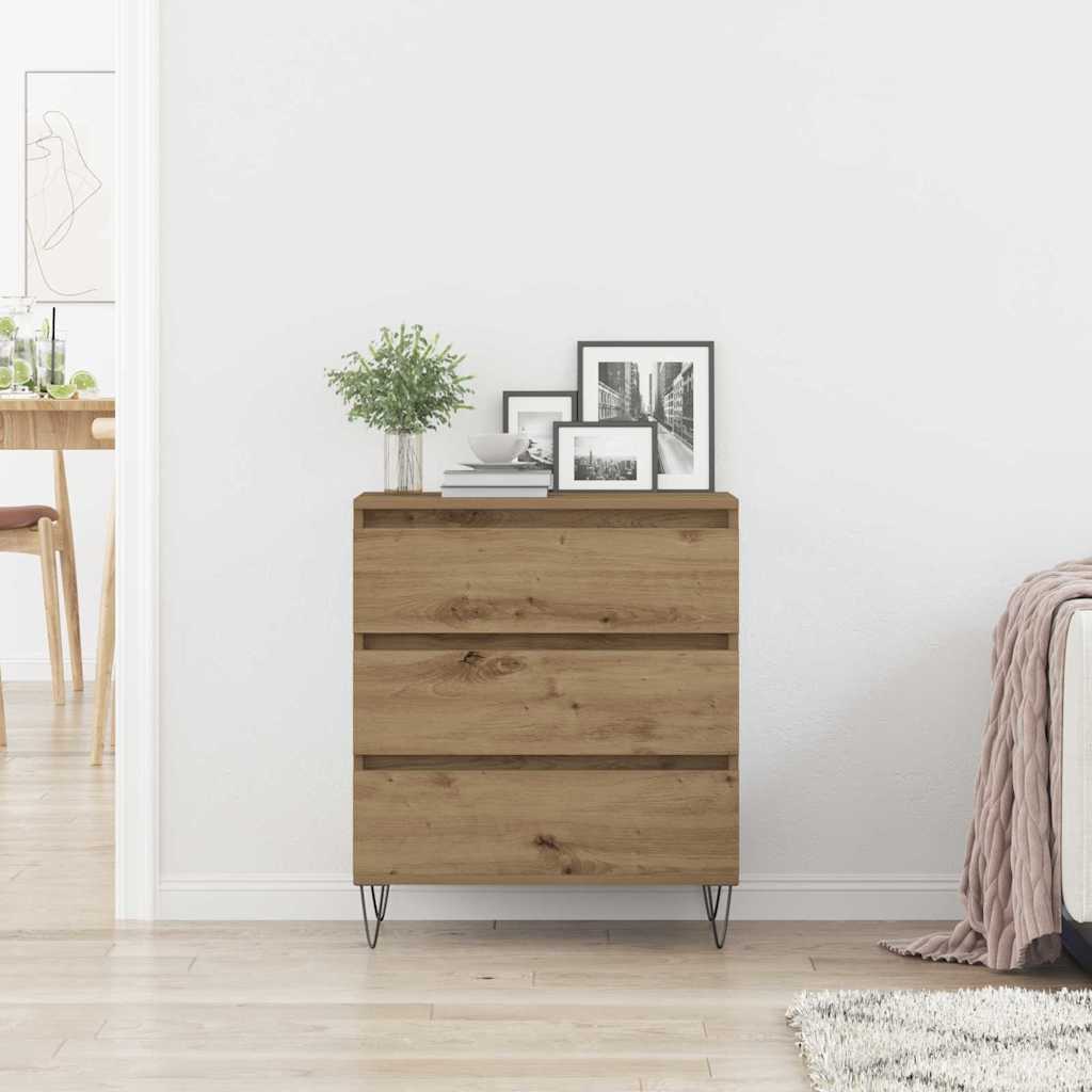 Sideboard Eiche handwerklich 60 x 35 x 70 cm Holzwerkstoff