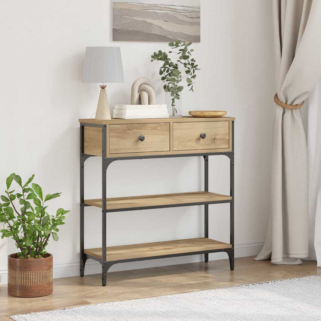 Konsolentisch mit Schubladen Artisan-Eiche 72,5 x 25 x 75 cm