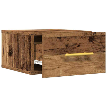 Nachttisch Wandmontiert Altholz 35 x 35 x 20 cm Holzwerkstoff